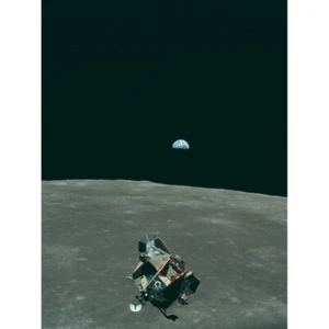 Weltraum NASA Erde Mond Mondlandemodul Mars Kunstdruck Leinwand 30x40 cm - Bild 1 von 6