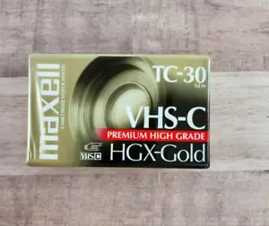 Nastro videocassetta videocamera vuoto Maxell VHS-C HGX-Gold TC-30 **nuovo, sigillato** - Foto 1 di 2