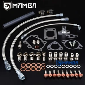 MAMBA Turbo Install Kit For Nissan SR20DET S13 S14 S15 Garrett GT25R GT28R GT30R - Picture 1 of 10