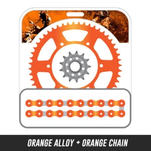 EK Alloy Chain and Sprockets Kit Coloured for KTM 350 SX-F 2011 to 2022 - Picture 1 of 1