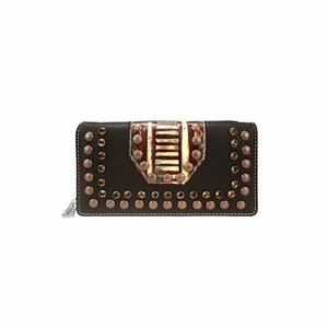 Cartera estilo secretaria TR104-W010 Montana West Trinity Ranch colección en relieve - Imagen 1 de 1