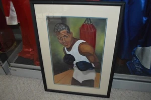 DR. FERDIE PACHECO JOE LOUIS SIGNED NUMBERED & FRAMED LARGE BOXING PRINT!!! - Picture 1 of 4
