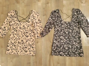 ZWEI Free People Intimate Free Spitzenoberteile halbarm transparent Damen Large Shirts - Bild 1 von 10