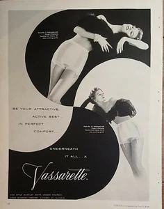 1954 women's Hollywood vassarette girdle style 7 17 Underneath It All vintage ad - Picture 1 of 1