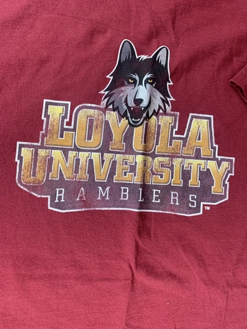 Loyola Ramblers Shirt Adult 2XL Red Mens College Cover