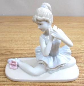 Porcelain Ballerina Figurine  4-1/4" Inch Tall - Picture 1 of 8