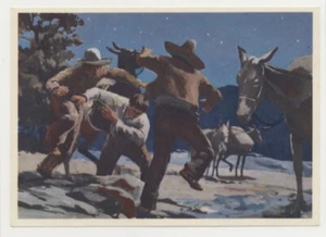RÄUBERISCHER ÜBERFALL AUF DEN GOLDTRANSPORT LATEINAMERIKA IMAGE CARD 1950'S - Picture 1 of 2