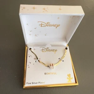 Disney Bowtiful Minnie Mouse Halskette fein versilbert Schleife goldfarben - Bild 1 von 9