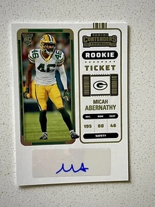 2022 Panini Contenders - Rookie Ticket #271 Micah Abernathy (AU, RC) - Picture 1 of 2