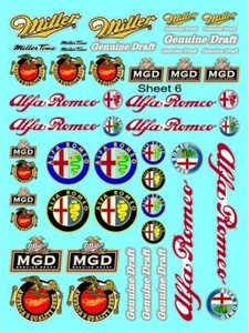 CLEAR VINYL Sticker Sheet -R/C Sponsor Decal 1/24-1/16 Scale DIE CUT - Picture 1 of 12