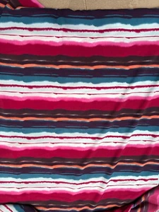 Multi Color Stripped  Chiffon Fabric Semi Sheer 4 yards x 58" New - Picture 1 of 1