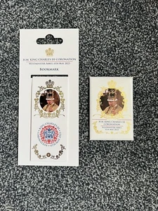 King Charles III Coronation Westminster Abbey Crown Official Magnet Bookmark Set - Picture 1 of 5