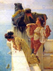 LAWRENCE ALMA TADEMA GOOD VANTAGE POINT OLD MASTER ART PAINTING PRINT 1840OM