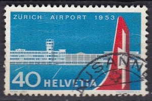 SWITZERLAND #344 USED OPENING OF ZURICH-KLOTEN AIRPORT - Picture 1 of 2