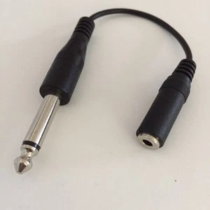 Micro Adapter 6,3 mm Mono Klinke > 3,5 mm Kupplung Mono, Buchse, Mikro, Mikrofon - Bild 1 von 1