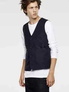 Designer $280 G-STAR RAW Men's Four Button Admiral Waistcoat Gillet Vest XL - Picture 1 of 3