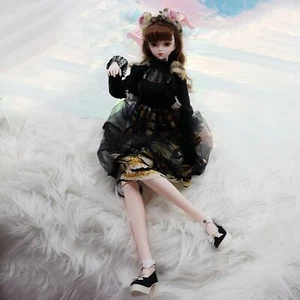 1/3 BJD SD Dolls Full Set Clothes Ball Jointed Doll Girl Eyes Face Makeup Wig - Picture 1 of 9
