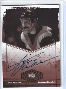 AUTÓGRAFO DAVE TIGER WILLIAMS 2004/5 CUBIERTA SUPERIOR FIRMAS LEGENDARIAS - ¡CANUCKS!¡! - Imagen 1 de 1