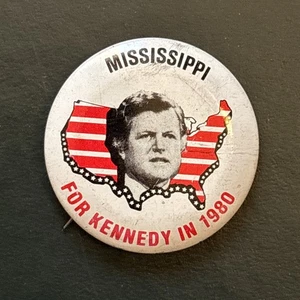 1980 Senator Ted Kennedy for President 50 State 1.75" Button Mississippi Pin - Picture 1 of 2