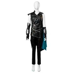 The Avengers Thor: Ragnarok Valkyrie Cosplay Costume Cape Gown Suit Outfit - Picture 1 of 7