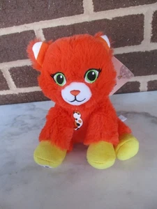 Build-A-Bear Buddy Candy Corn Kitty 7" Plush+ Calico Cat Medal Charm Necklace - Picture 1 of 4