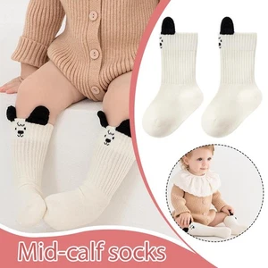 Calcetines de media pantorrilla algodón puro suaves para actividades diarias para niños y niñas Ag EDV - Imagen 1 de 18