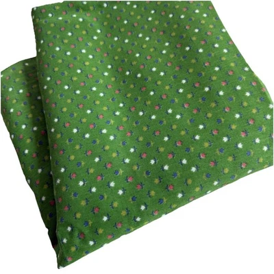 Tela Kelly Verde Vintage con Tulipanes Rosa y Azul Tela Calicó Primavera Pascua Foto 1 de 4