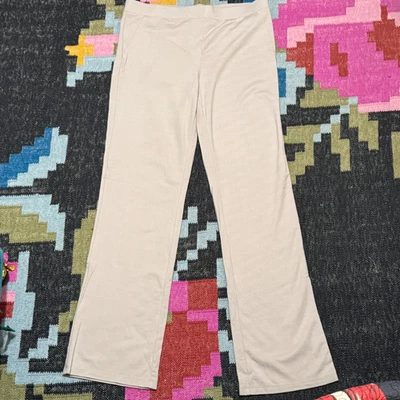 Iman Global Chic Slip into Slim Perfect Ponte Boot-Cut Pant, Stone, Large - Image 1 of 4