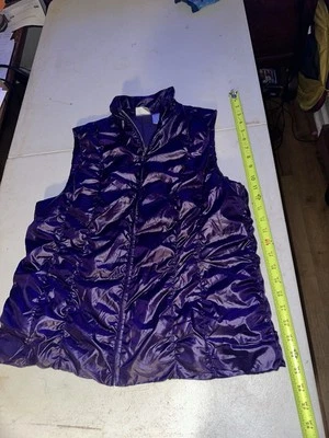 Chaqueta pelusa abrigo púrpura talla 2 ZENERGY verdaderamente vintage Foto 1 de 4