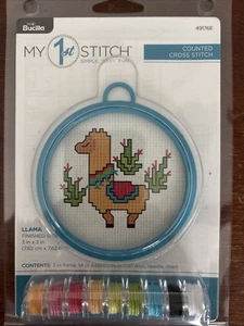 My 1st Stitch LLAMA Counted Cross Stitch Kit 49176E By Bucilla New - Picture 1 of 2