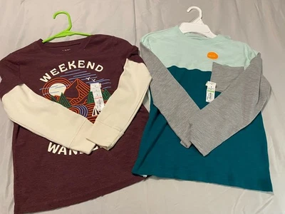 2 camisas de uso activo de manga larga Jumping Beans para niños talla 7 - nuevas con etiquetas Foto 1 de 4