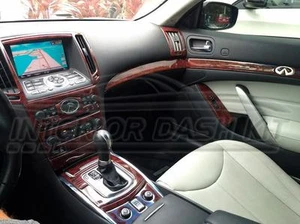 INTERIOR WOOD DASH TRIM KIT SET FIT INFINITI G37 G 37 x G37s 2010 2011 2012 2013 - Picture 1 of 9