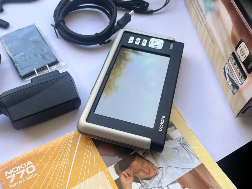 Genuine Nokia N770 Internet Tablet 128MB Wi-Fi Bluetooth Black - Image 1 of 4