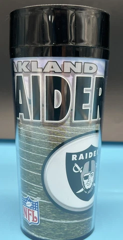 NFL OAKLAND RAIDERS LAS VEGAS TRAVEL TUMBLER COFFEE MUG CUP 16OZ SLIDE LID RN4L Cover