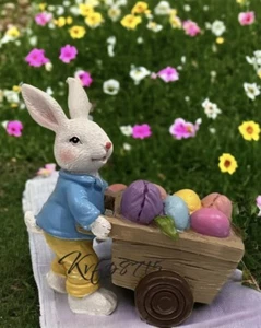 Spring easter Bunny Statue Cute Holiday Summer Spring Decor - Picture 1 of 6