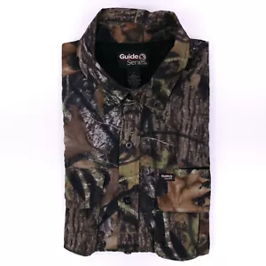 Guide Series Large Camo Shirt Mens Hunting Short Sleeve Mossy Oak Nylon Outdoor - Picture 1 of 12