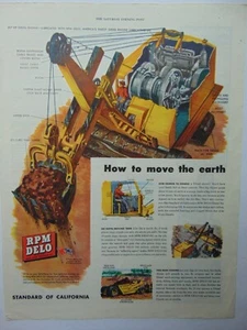 Schema ricambi pala diesel 1945 stampa d'epoca pubblicità - Foto 1 di 1