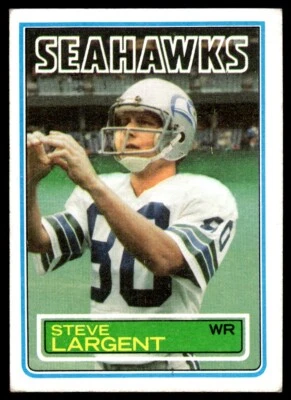 1983 Topps Football Steve Largent Seattle Seahawks #389 EX-MT Card - Image 1 of 2