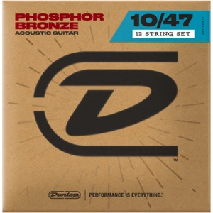 Dunlop Acoustic Phosphor Bronze 12-String Guitar Strings 10-47, DAP1047J - Picture 1 of 2
