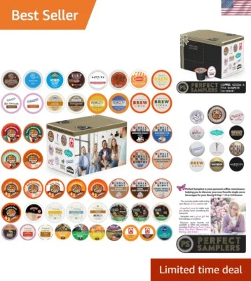 Keurig Compatible Sampler Pack: 50 Single Serve Cups of Coffee & Tea Delights - Image 1 of 4