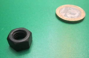 18-8 Stainless Steel Black Oxide Hex Nut,  RH  5/16"-18 x 17/64" Height - 75 Pcs - Picture 1 of 12
