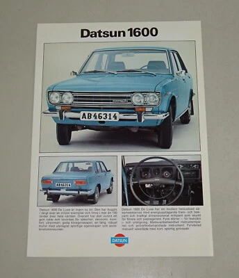 Foglio Pubblicitario - Nissan Datsun 1600 - Immagine 1 di 2