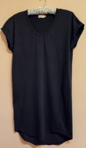 Womens T-Shirt dress "ANNUKKA" 100% cotton, midnight blue. - Picture 1 of 6