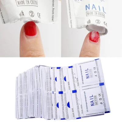 100 % reines Aceton Salon Nagellack Entferner UV/LED GEL Einweichen Nagelwraps x 50 - Bild 1 von 3