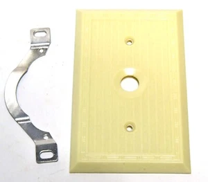 DE COLECCIÓN BAQUELITA MARFIL AGUJERO ÚNICO, CONECTOR, ADAPTADOR PLACA DE PARED NOS - Imagen 1 de 4