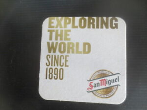 1 only  SAN MIGUEL Brewery, " EXPLORING THE WORLD  "  BEER Coaster 