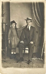 PORTRAIT OF A FATHER AND HIS YOUNG STALWART DAUGHTER - Picture 1 of 3
