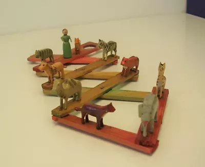 Antikes Spielzeug Erzgebirge Mit Exoten Vor 1945 • 348€