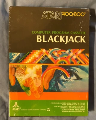 Blackjack CX4105 Cassette Atari 400/800/XL/XE NOS - Image 1 of 3