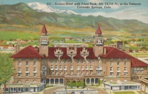 Antlers Hotel - Colorado Springs, Colorado - unbespielt RPPC - Bild 1 von 3